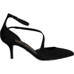 Dolce & Gabbana Black Suede Ankle Strap Pumps Heels Shoes LA11691-36