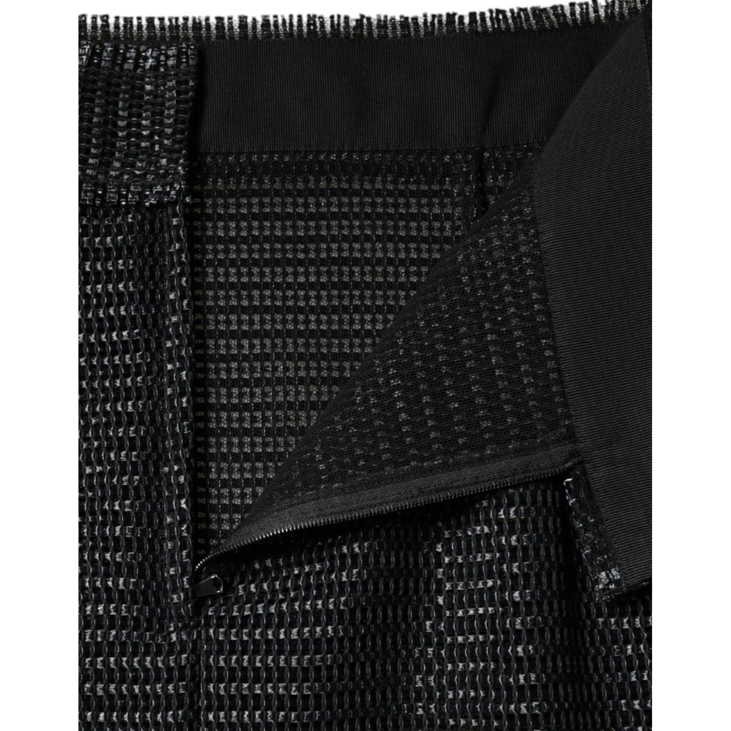 Dolce & Gabbana Black Viscose High Waist Pencil Cut Skirt SKI1816-46