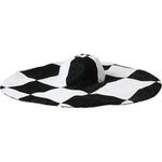 Dolce & Gabbana Black White Checkered Wide Brim Floppy Hat HAT9634-57
