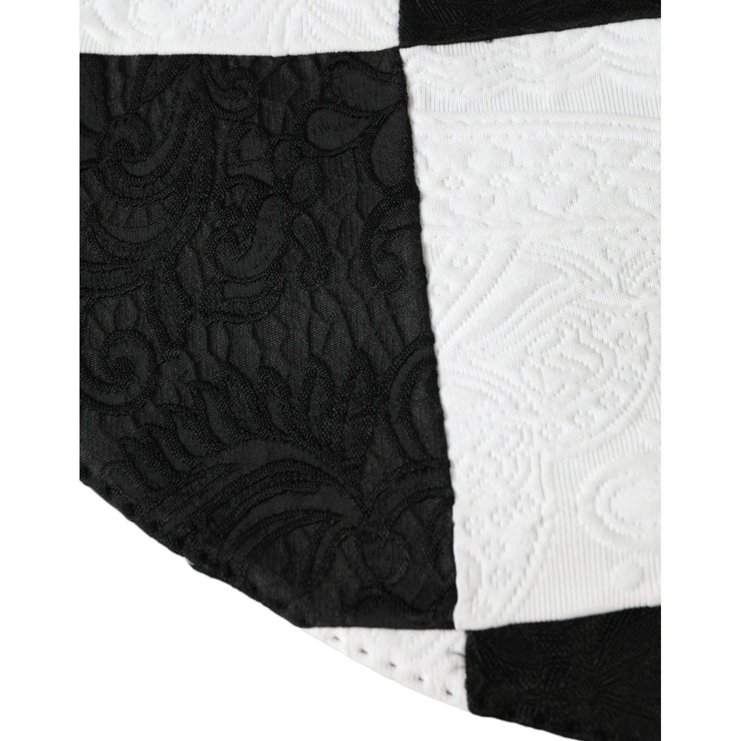 Dolce & Gabbana Black White Checkered Wide Brim Floppy Hat HAT9634-57