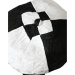 Dolce & Gabbana Black White Checkered Wide Brim Floppy Hat HAT9634-57