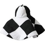 Dolce & Gabbana Black White Checkered Wide Brim Floppy Hat HAT9634-57