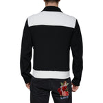 Dolce & Gabbana Black White DG Crown Full Zip Blouson Jacket JKT4084-46