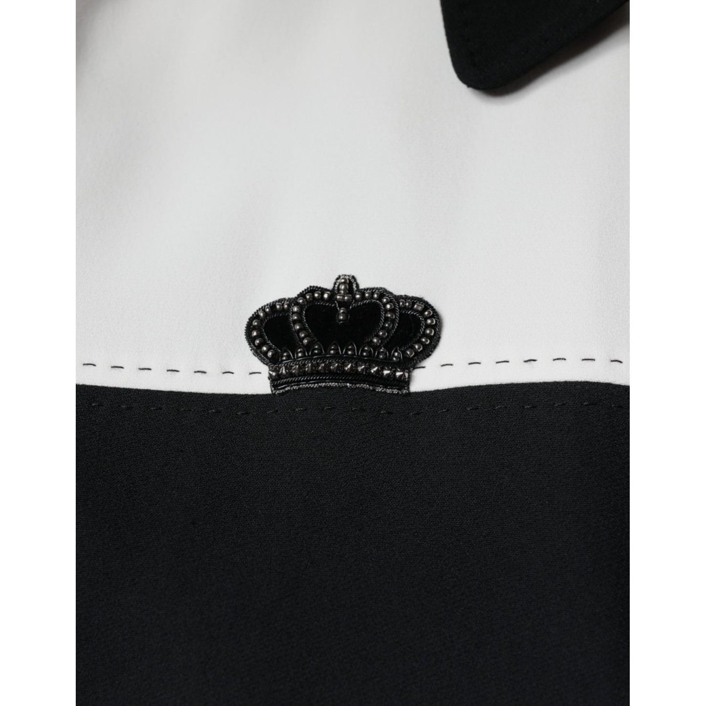 Dolce & Gabbana Black White DG Crown Full Zip Blouson Jacket JKT4084-46