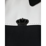 Dolce & Gabbana Black White DG Crown Full Zip Blouson Jacket JKT4084-46