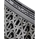 Dolce & Gabbana Black White DG Logo Cotton Stretch Cycling Underwear Men BIK1852-4