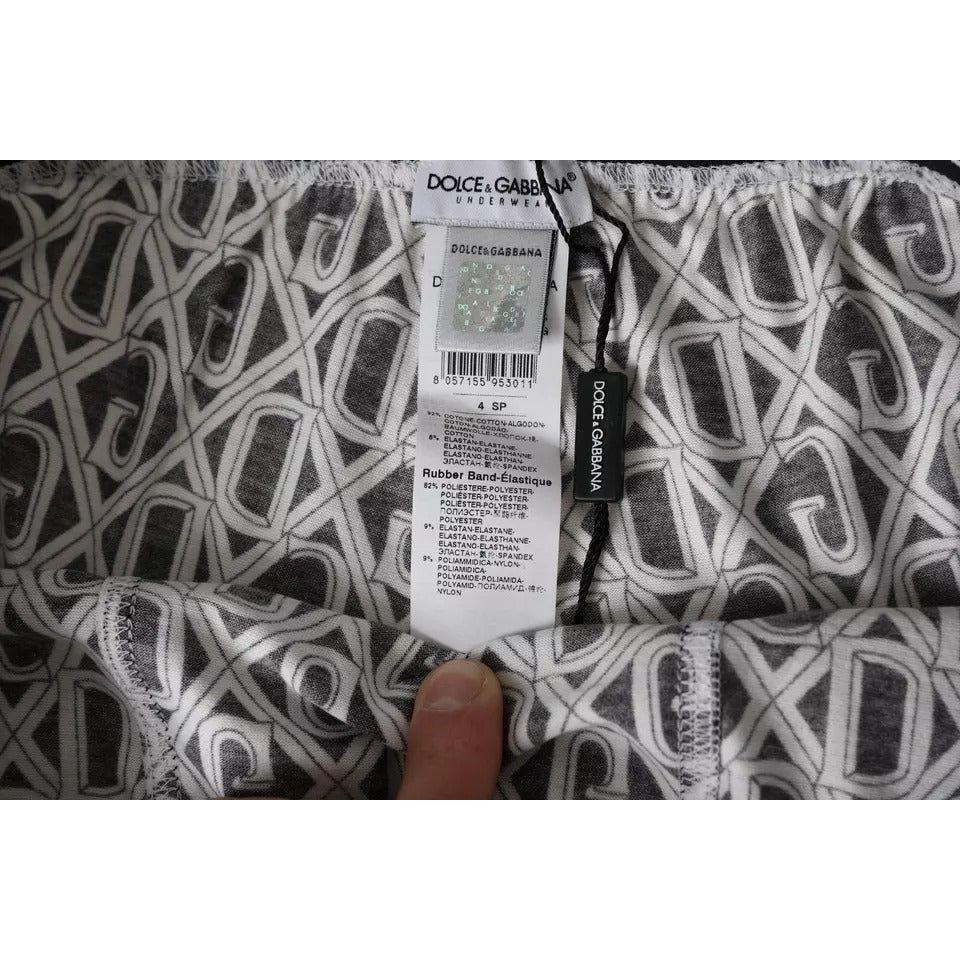 Dolce & Gabbana Black White DG Logo Cotton Stretch Cycling Underwear Men BIK1852-4