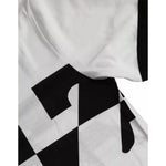 Dolce & Gabbana Black White Jazz Print Cotton Short Sleeves T-shirt TSH86444-44