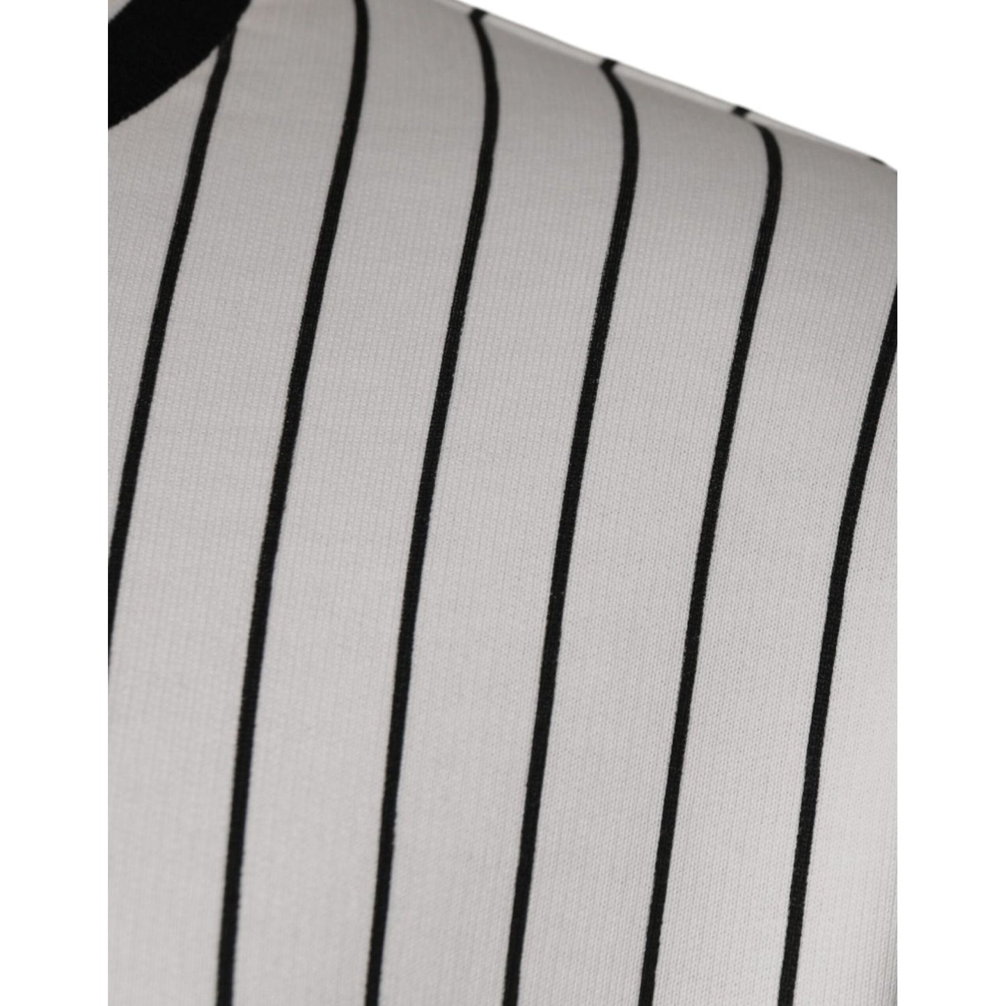 Dolce & Gabbana Black White Stripes Logo Sweatshirt Sweater TSH86999-44