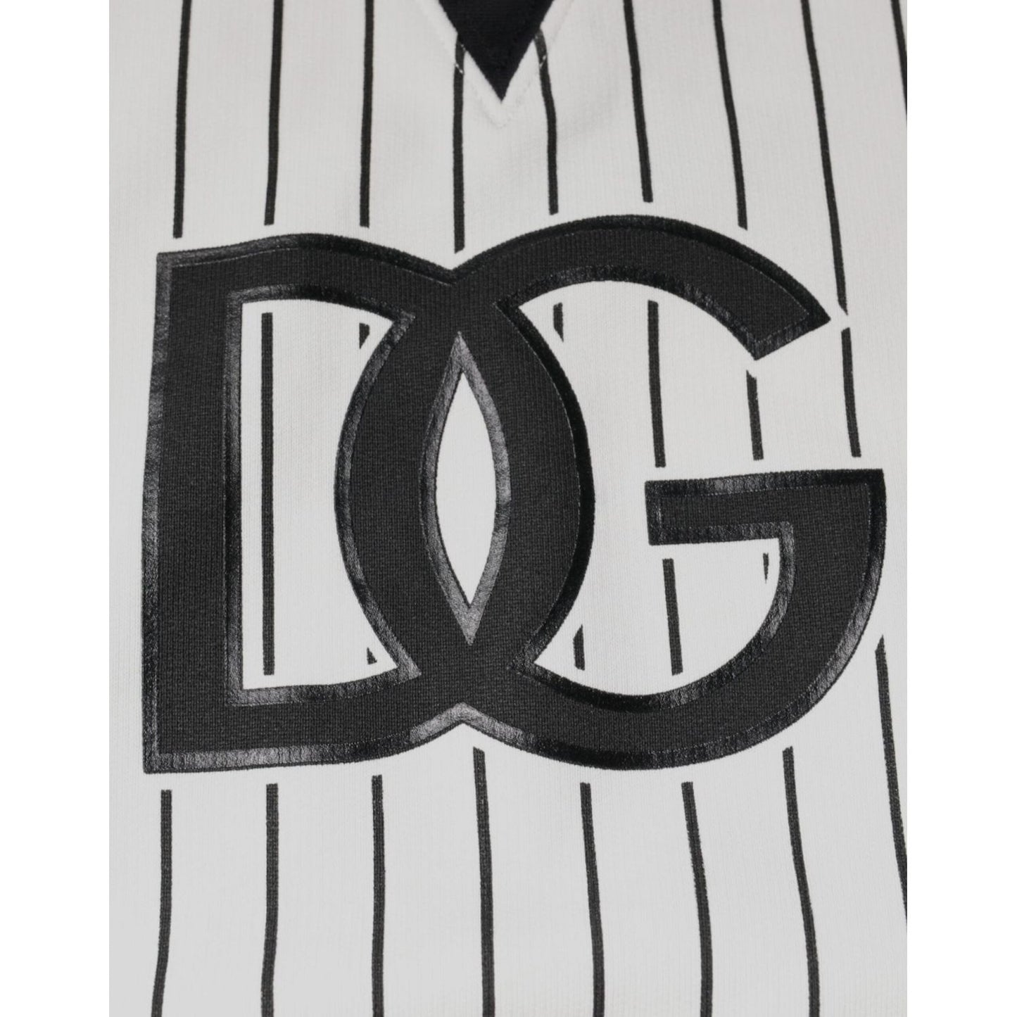 Dolce & Gabbana Black White Stripes Logo Sweatshirt Sweater TSH86999-44