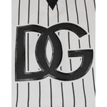 Dolce & Gabbana Black White Stripes Logo Sweatshirt Sweater TSH86999-44