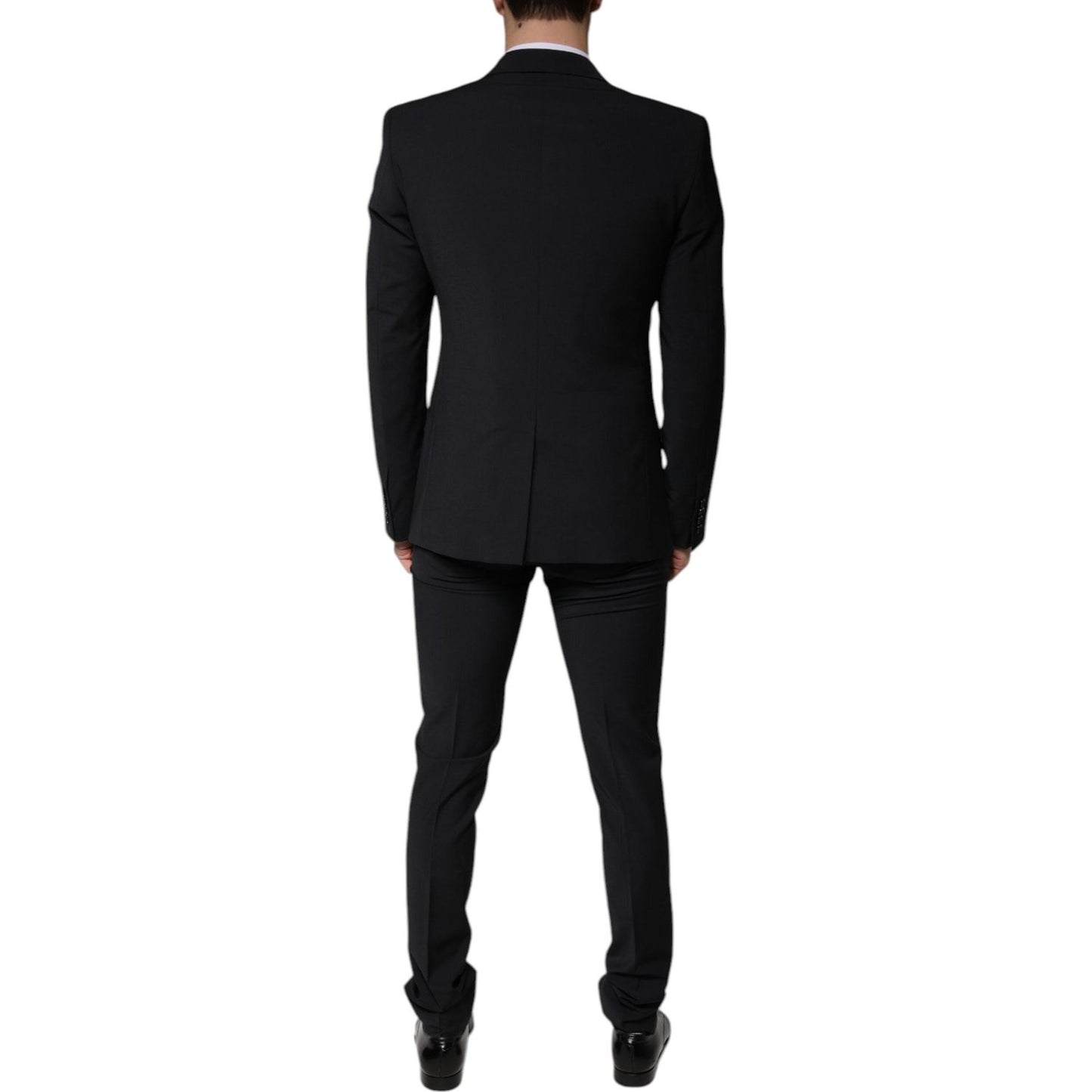 Dolce & Gabbana Black Wool 3 Piece Slim Fit Formal Men Suit KOS2260-44