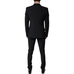 Dolce & Gabbana Black Wool 3 Piece Slim Fit Formal Men Suit KOS2260-44