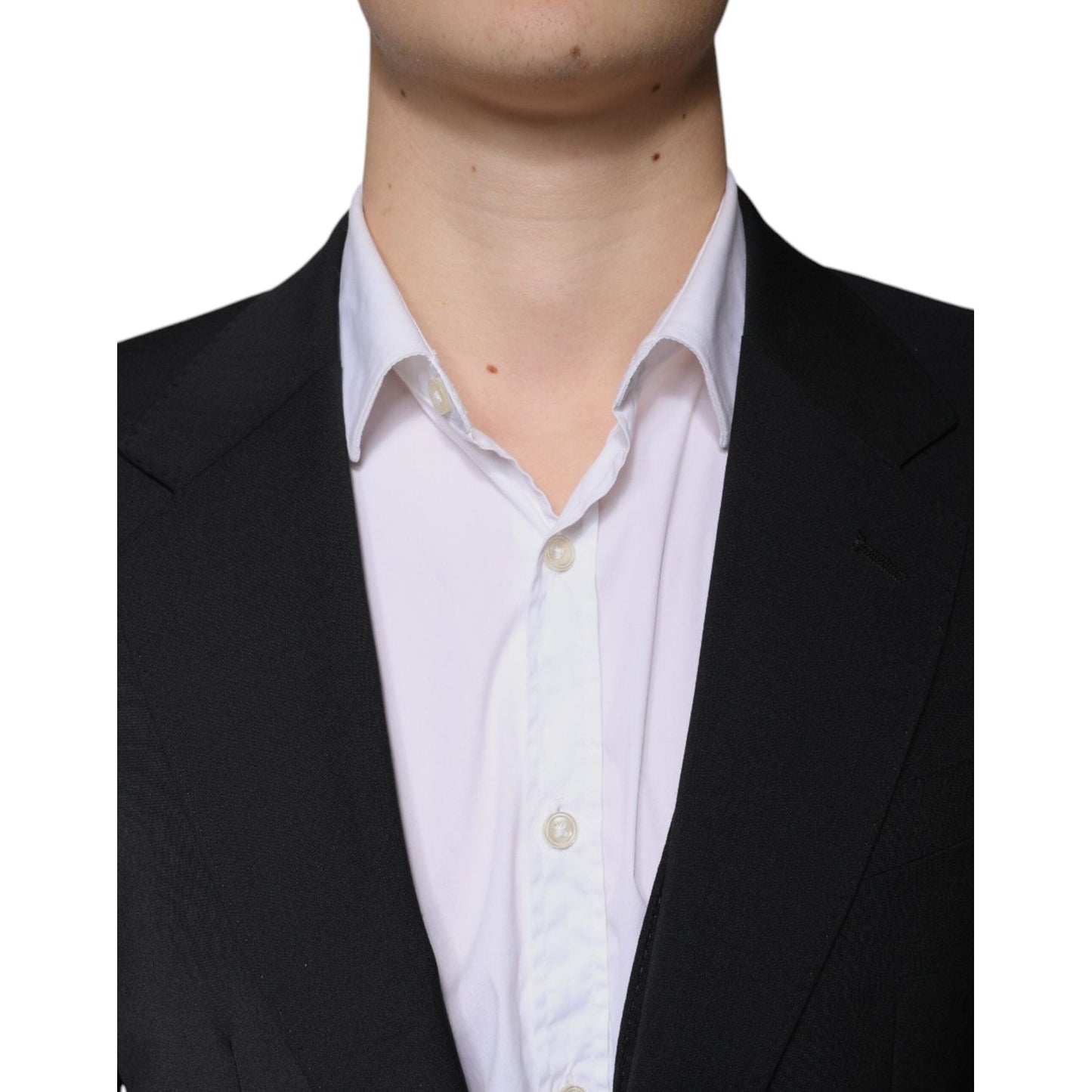 Dolce & Gabbana Black Wool 3 Piece Slim Fit Formal Men Suit KOS2260-44