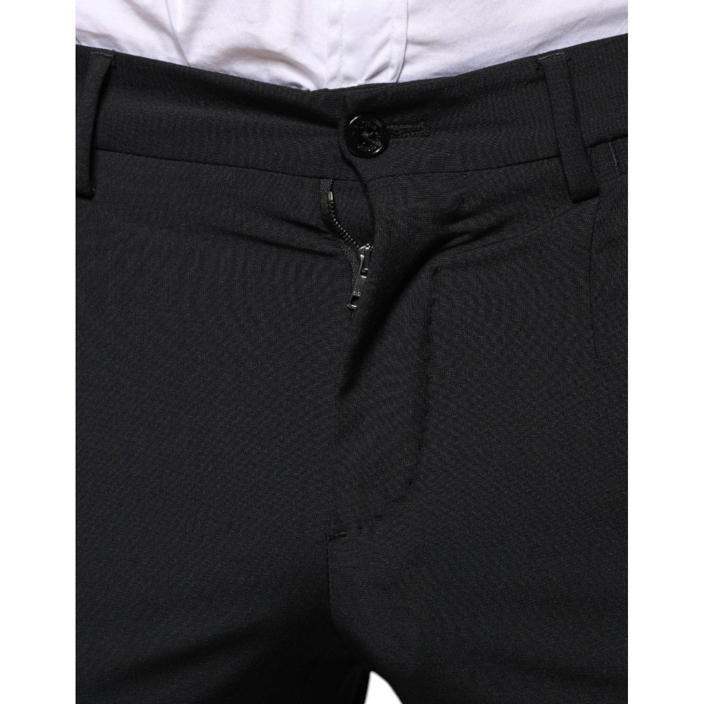 Dolce & Gabbana Black Wool 3 Piece Slim Fit Formal Men Suit KOS2260-44