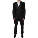 Dolce & Gabbana Black Wool 3 Piece Slim Fit Formal Suit KOS2262-50