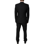 Dolce & Gabbana Black Wool 3 Piece Slim Fit Formal Suit KOS2262-50