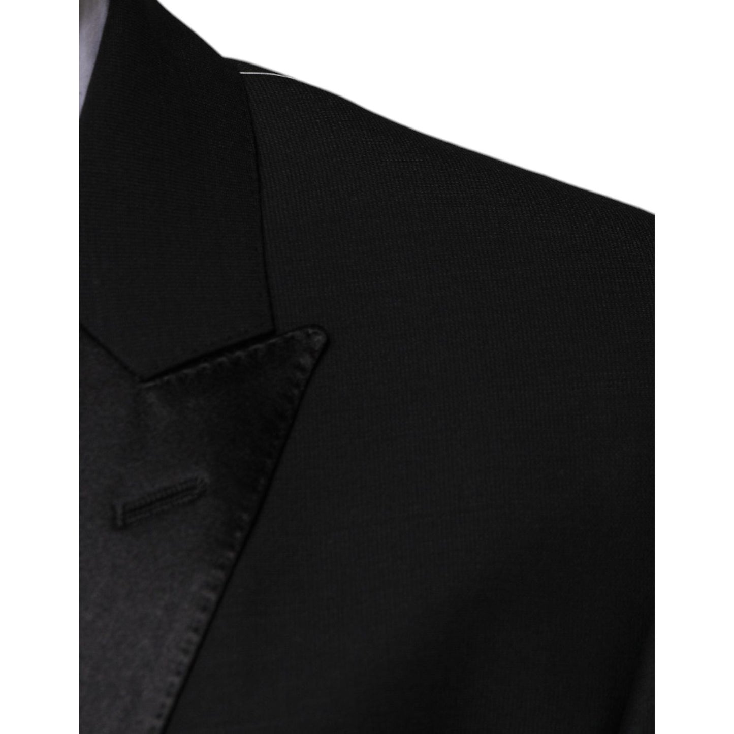 Dolce & Gabbana Black Wool 3 Piece Slim Fit Formal Suit KOS2262-50