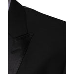 Dolce & Gabbana Black Wool 3 Piece Slim Fit Formal Suit KOS2262-50
