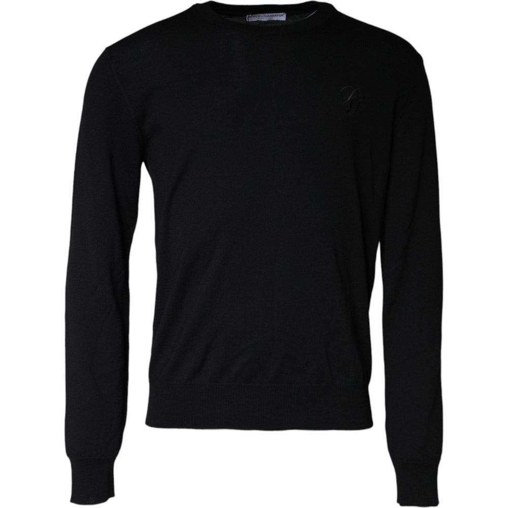 Dolce & Gabbana Black Wool Knit Crew Neck Pullover Sweater TSH86976-50