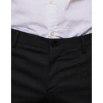 Dolce & Gabbana Black Wool Skinny Dress Formal Pants PAN75333-48