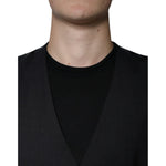 Dolce & Gabbana Black Wool Waistcoat Dress Formal Vest TSH87112-52
