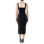 Dolce & Gabbana Black Zipper Bodycon Sheath Midi Dress DR281291-40