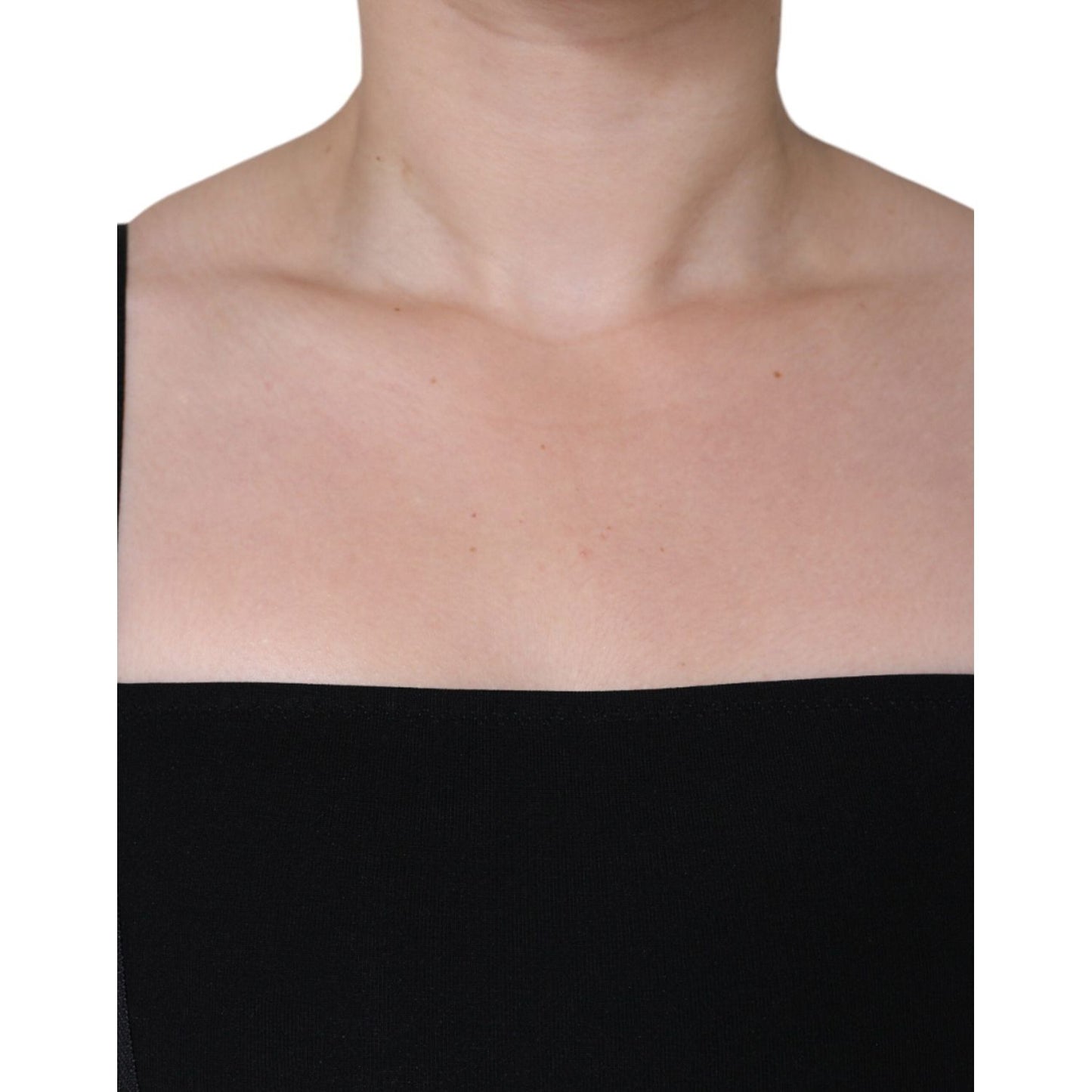Dolce & Gabbana Black Zipper Bodycon Sheath Midi Dress DR281291-40
