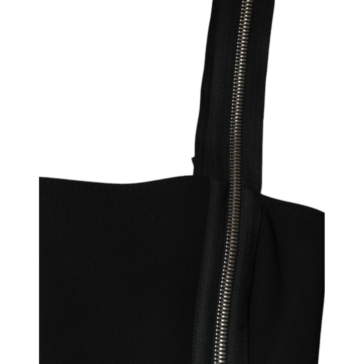 Dolce & Gabbana Black Zipper Bodycon Sheath Midi Dress DR281291-40