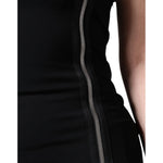 Dolce & Gabbana Black Zipper Bodycon Sheath Midi Dress DR281291-40