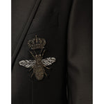 Dolce & Gabbana Blazer Brown Green Bee Wool Jacket Coat KOS2257-48