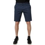 Dolce & Gabbana Blue Cotton Mid Waist Men Bermuda Shorts PAN75719-54