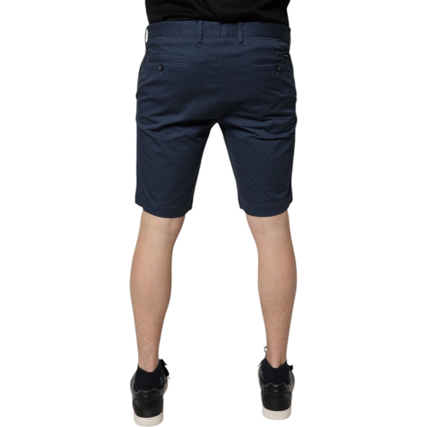 Dolce & Gabbana Blue Cotton Mid Waist Men Bermuda Shorts PAN75719-54