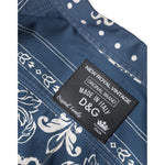 Dolce & Gabbana Blue White Bandana Print Cotton Casual Shirt TSH7927-40