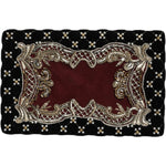 Dolce & Gabbana Bordeaux Black Velvet Gold Frame Clutch Evening Purse Bag BAG1523