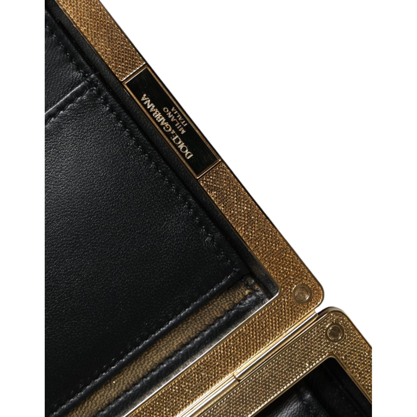 Dolce & Gabbana Bordeaux Velvet Gold Frame Clutch Evening Bag BAG4131