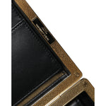 Dolce & Gabbana Bordeaux Velvet Gold Frame Clutch Evening Bag BAG4131