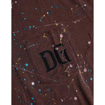 Dolce & Gabbana Brown Color Splash Cotton Crew Neck T-shirt TSH86402-60