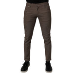 Dolce & Gabbana Brown Cotton Stretch Chino Pants PAN75203-46