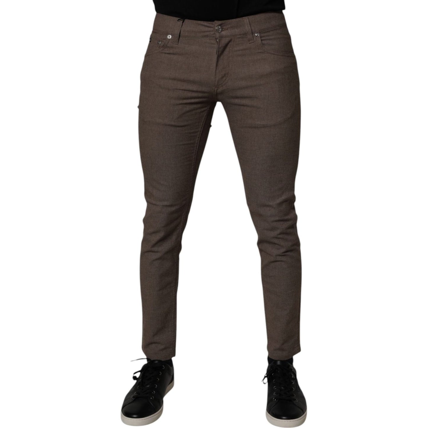 Dolce & Gabbana Brown Cotton Stretch Chino Pants PAN75203-46