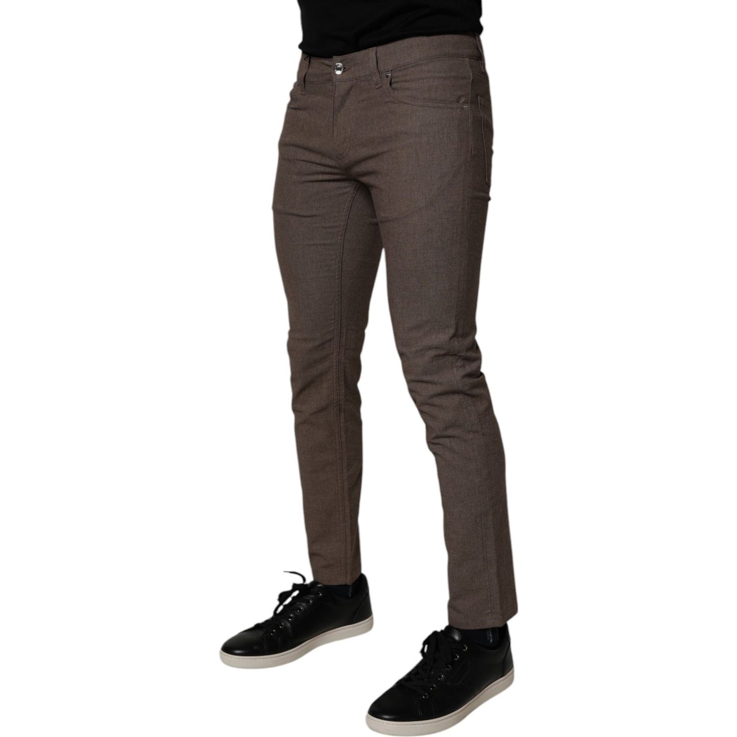 Dolce & Gabbana Brown Cotton Stretch Chino Pants PAN75203-46