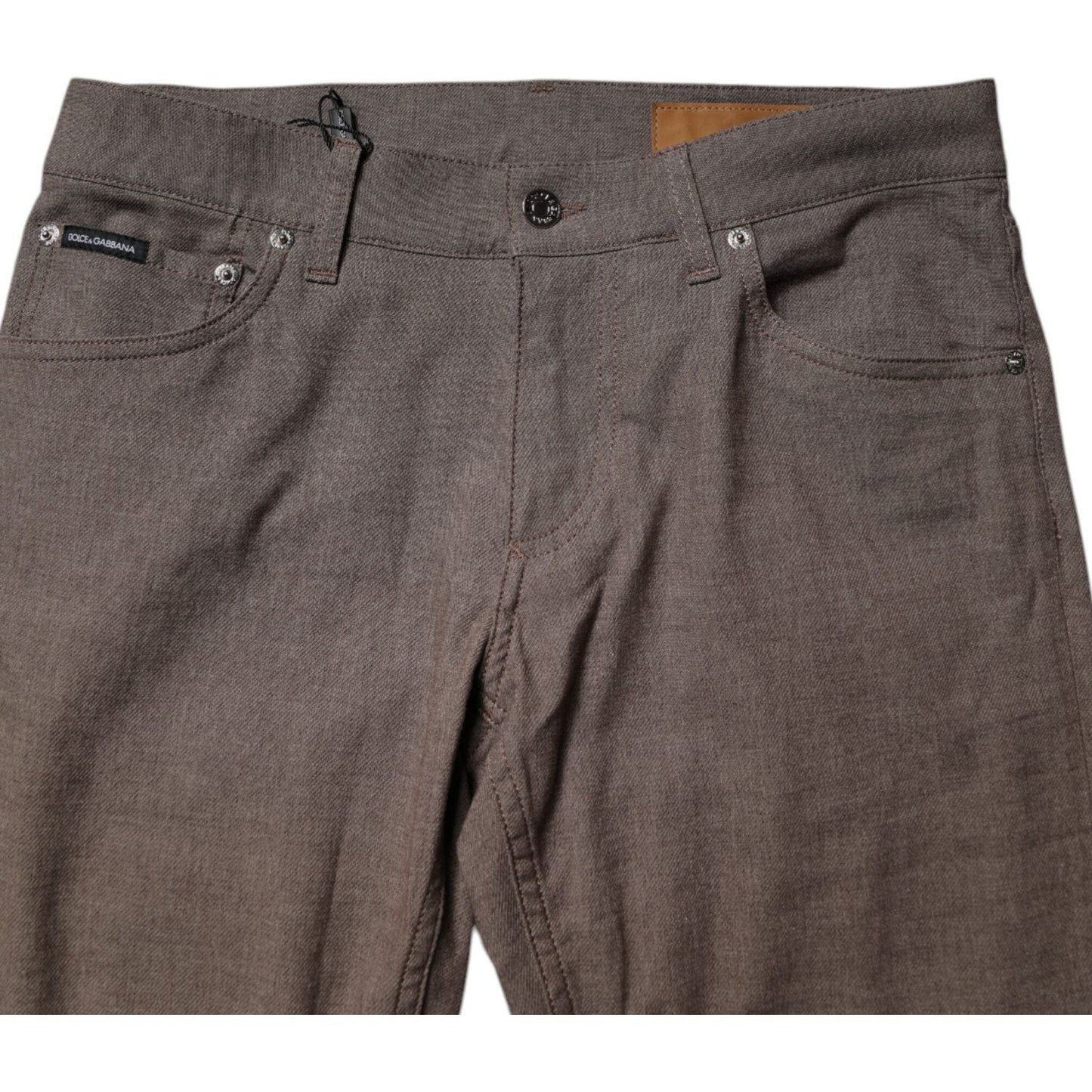 Dolce & Gabbana Brown Cotton Stretch Chino Pants PAN75203-46