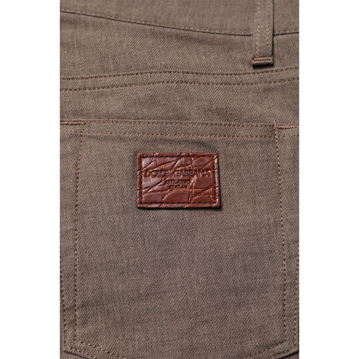 Dolce & Gabbana Brown Cotton Stretch Chino Pants PAN75203-46
