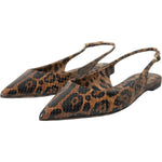 Dolce & Gabbana Brown Leopard Exotic Skin Slingback Shoes LA10586-39