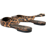 Dolce & Gabbana Brown Leopard Exotic Skin Slingback Shoes LA10586-39