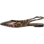 Dolce & Gabbana Brown Leopard Exotic Skin Slingback Shoes LA10586-39