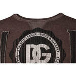 Dolce & Gabbana Brown Logo Print Crew Neck Pullover Sweater TSH87586-48