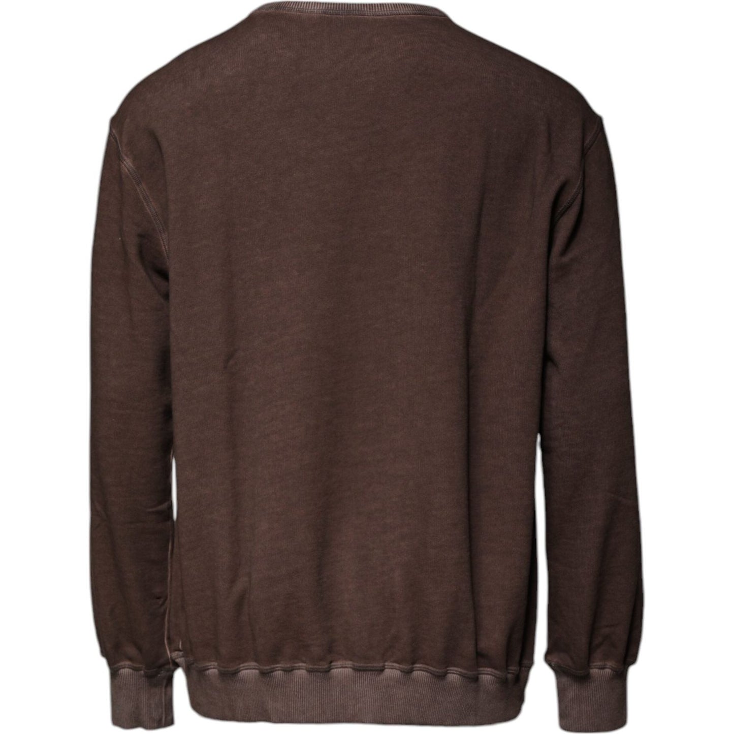 Dolce & Gabbana Brown Logo Print Crew Neck Pullover Sweater TSH87586-48