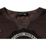 Dolce & Gabbana Brown Logo Print Crew Neck Pullover Sweater TSH87586-48