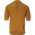 Dolce & Gabbana Brown Perforated Collared Short Sleeves T-shirt TSH87570-48